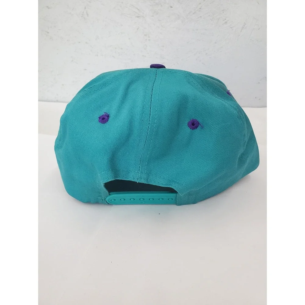 Vintage KC Wesmar Racing Engines Snapback Hat Teal Purple Two Tone Cap Mens OSFA